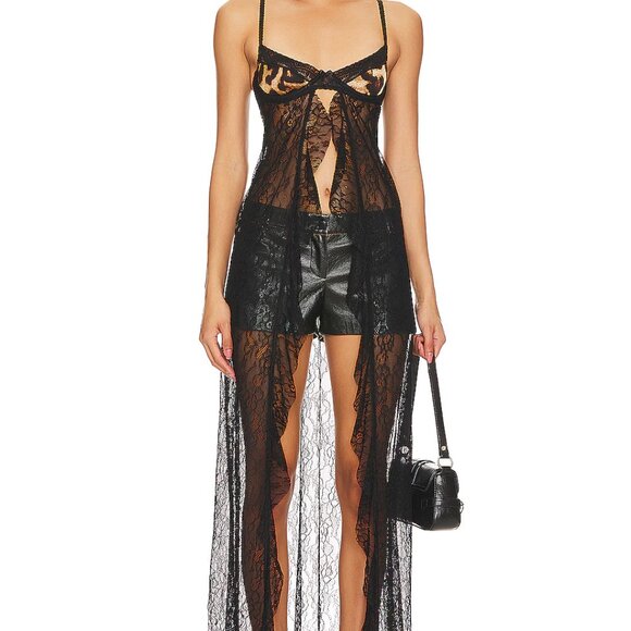 Never worn! Jaded London x Revolve Leopard Bralette Lace Top - Picture 1 of 3